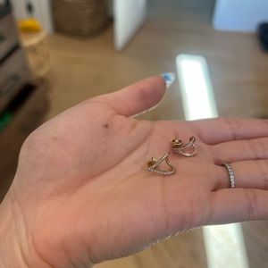 Diamond earring cuff Huggies